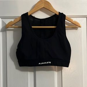 Alphalete size small black sport top mesh back